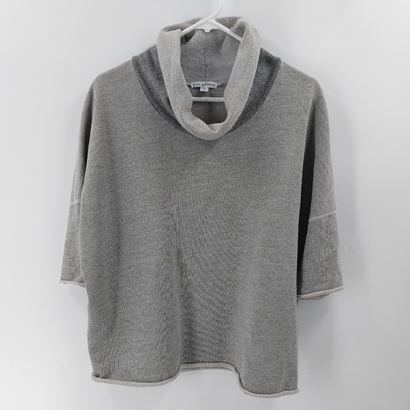 Standard James Perse Sweatshirt Cowl Neck 3 Large Gray Sleeve - Picture 1 of 9